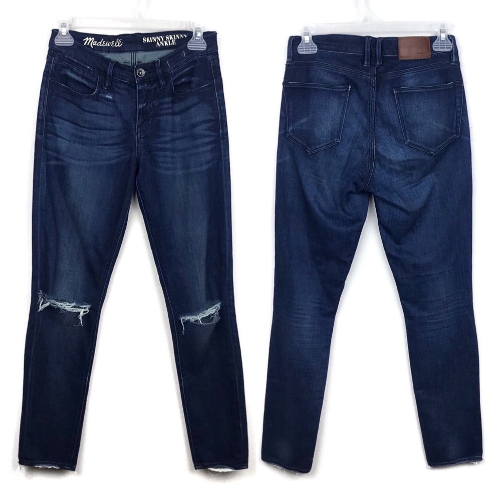 Madewell | Skinny Skinny Ankle Distressed Jeans 26